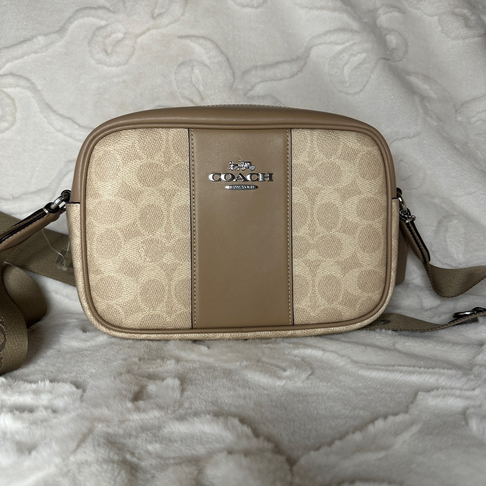 Coach Beige and Cream Shoulder Bag